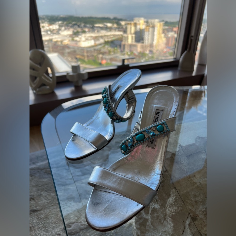 Manolo Blahnik bejeweled Sandals